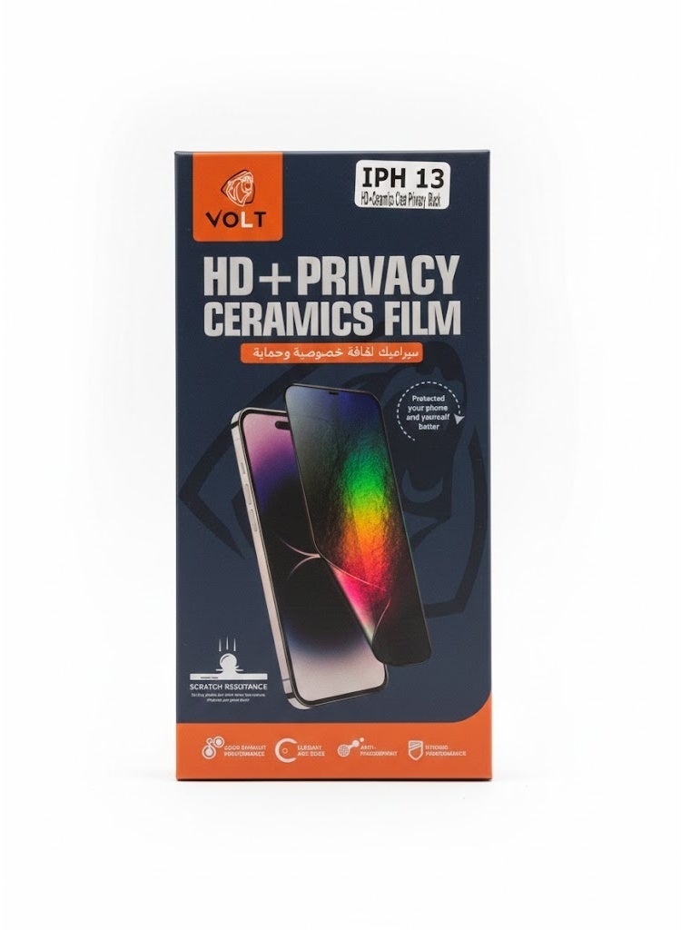 VOLT iPhone 13 pro tempered glass privacy screen protector made of matte ceramic - Image 1