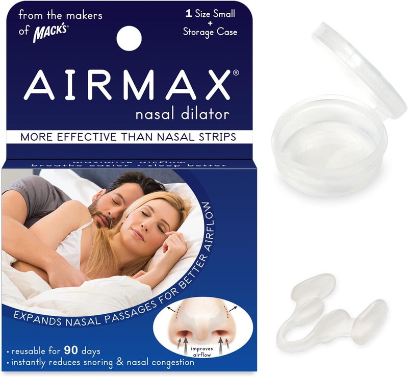 AIR MAX AIRMAX Nasal Dilator for Better Sleep - Natural, Comfortable, Anti Snoring Sleep Aid Solution for Maximum Airflow and Easier Breathing (Small - Clear) - Image 1