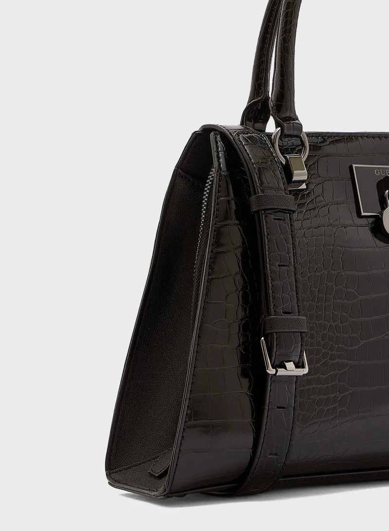 GUESS Stephi Textured Top Handle Satchel