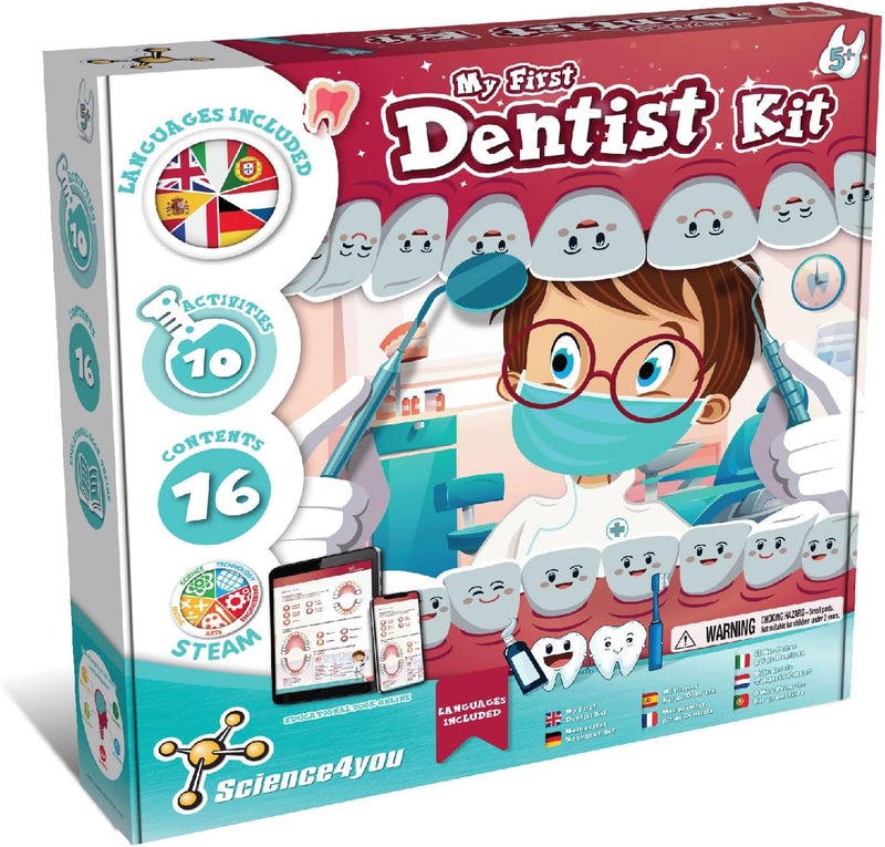 Science4you My First Dentist Kit - Doctor and Dentist Case for Children, Dentist Kit with 10 Activities, Toys and Dentist Games for Kids, Gift for Boys and Girls 5+ Years - Image 1