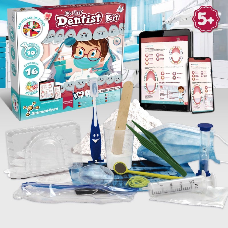 Science4you My First Dentist Kit - Doctor and Dentist Case for Children, Dentist Kit with 10 Activities, Toys and Dentist Games for Kids, Gift for Boys and Girls 5+ Years - Image 2