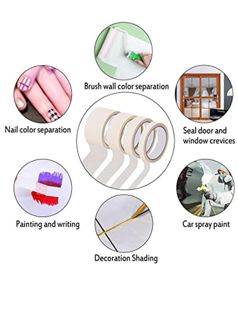 SYOSI Masking Tape for Painting, 10 Pack Artist Decorators Masking Tape for Decorating Models Walls Spray DIY Painter's Tape - Image 3