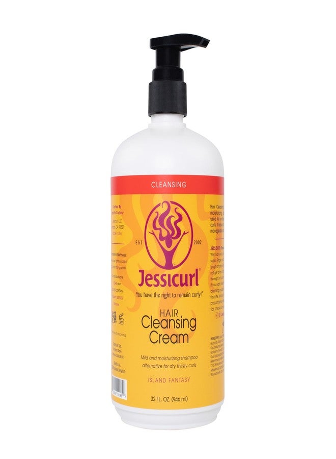 Jessicurl, Hair Cleansing Cream, Island Fantasy, 32 Fl oz. Moisturizing Shampoo for Curly Hair, Sulfate Free Shampoo for Dry Hair - Image 1