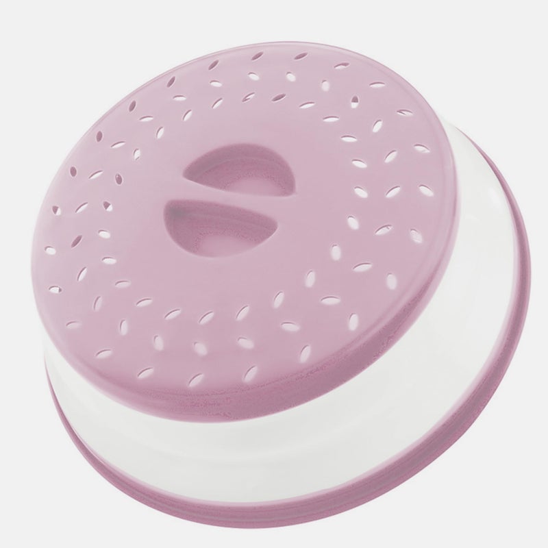 JYYHSF Collapsible Microwave Splatter Cover, 10.5 Inch, Dishwasher-safe, Microwave Plate Cover With Steam Ventï¼ŒBPA-Free Silicone & Plastic (Light purple) - Image 1