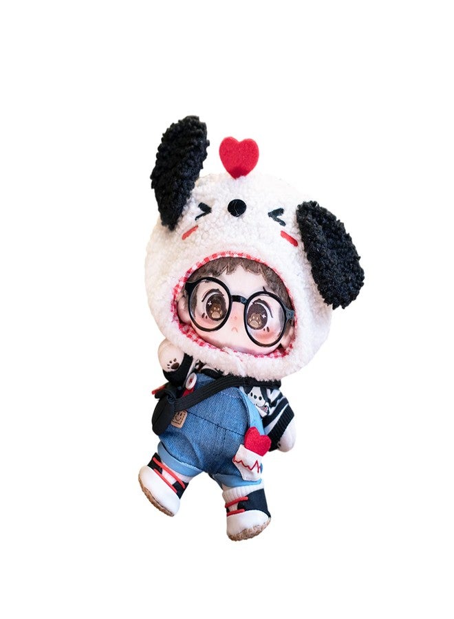 CALEMBOU 20cm Plush Doll, Cute Soft Stuffed Dress up Doll Set with Skeleton, Kawaii Plush Toys for Birthday with Clothes (Awang + Heartwarming Puppy Set) - Image 1