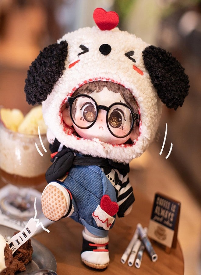 CALEMBOU 20cm Plush Doll, Cute Soft Stuffed Dress up Doll Set with Skeleton, Kawaii Plush Toys for Birthday with Clothes (Awang + Heartwarming Puppy Set) - Image 3