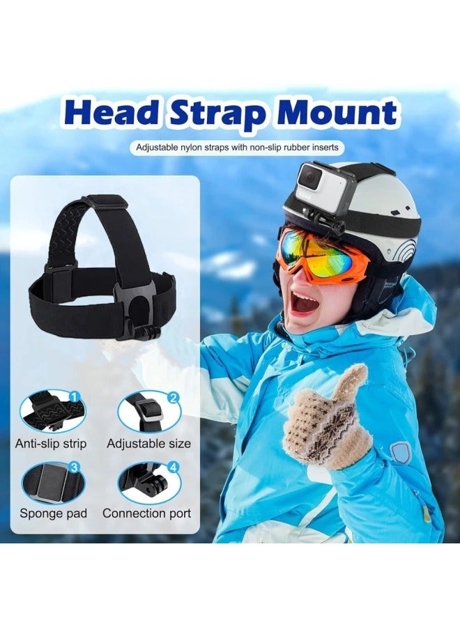 Generic Head-mounted Mobile Phone Fixed Bracket Riding Diyi Person Shooting Bracket Live Sports Camera Motorcycle Riding Chest Strap-Colour:Three Piece Headband Set  - Image 5