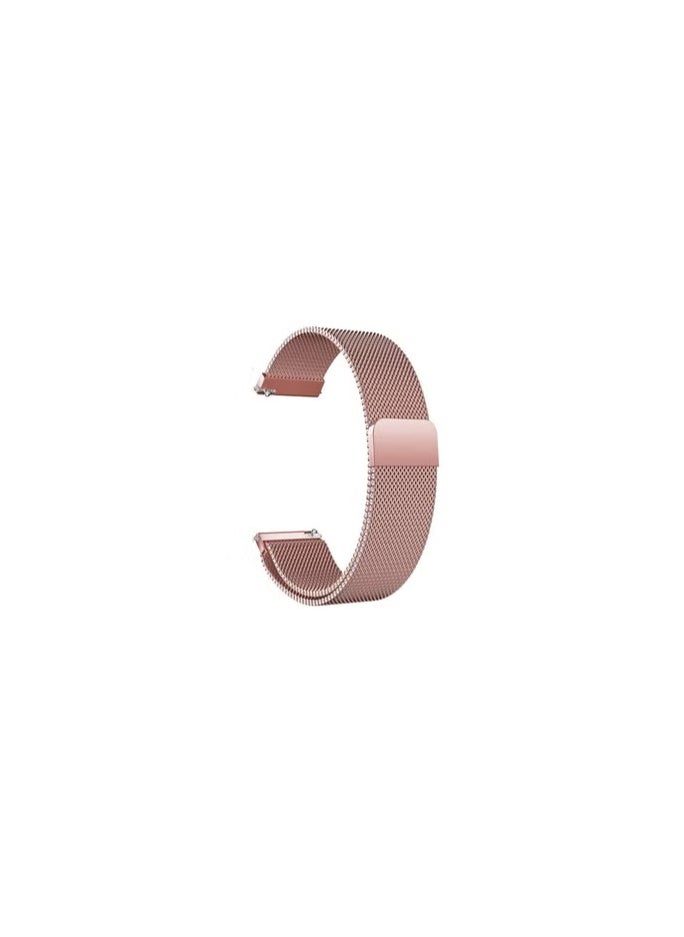 CATANES - Samsung Galaxy Watch Active / Active 2 / Galaxy Watch 4 / Watch 4 Classic Milanese Stainless Steel Band 20mm Replacement Strap Rose Pink - Image 1