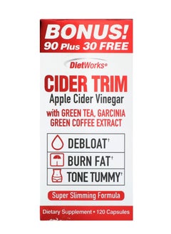 DietWorks Apple Cider Vinegar 120 Capsules  - Image 1