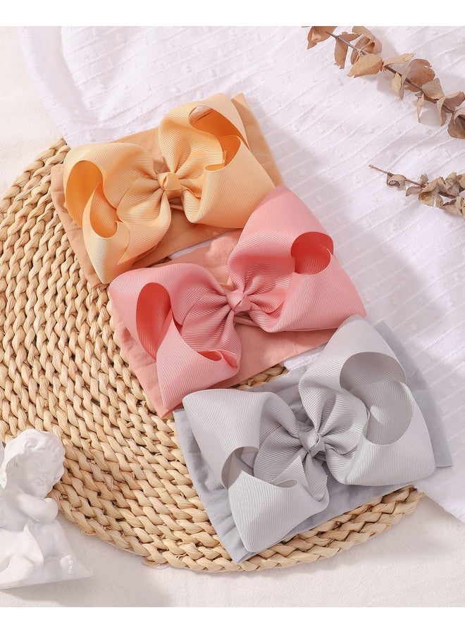 doboi 12Pcs Baby Girl Bows Baby Headbands Ribbon Bow Nylon Headbands Hair Accessories Big Baby Bows For Baby Girls Infant Newborn Toddler - Image 4
