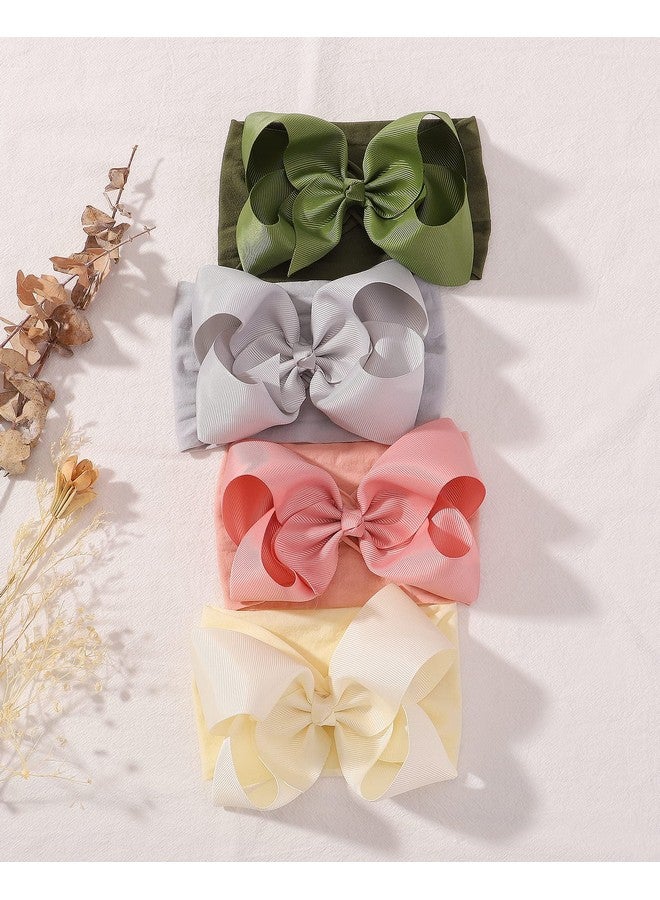 doboi 12Pcs Baby Girl Bows Baby Headbands Ribbon Bow Nylon Headbands Hair Accessories Big Baby Bows For Baby Girls Infant Newborn Toddler - Image 3
