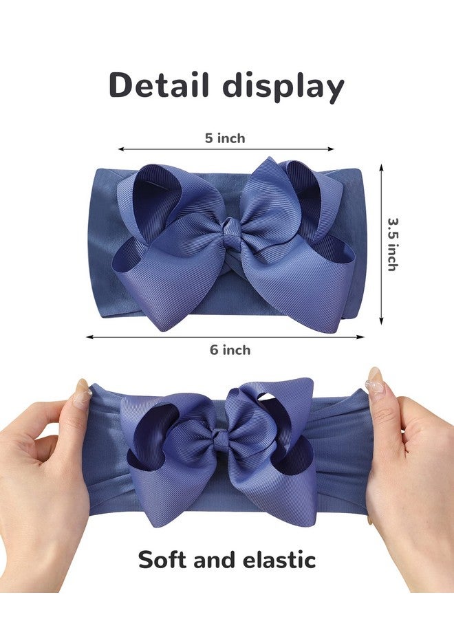 doboi 12Pcs Baby Girl Bows Baby Headbands Ribbon Bow Nylon Headbands Hair Accessories Big Baby Bows For Baby Girls Infant Newborn Toddler - Image 2