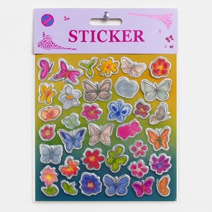 Fitto Butterfly Stickers Removable Vinyl Wall Decals 60pcs Colorful 3D Peel-and-Stick Butterflies for Nursery Kids Room Laptop Scrapbook Home Decor - Image 3