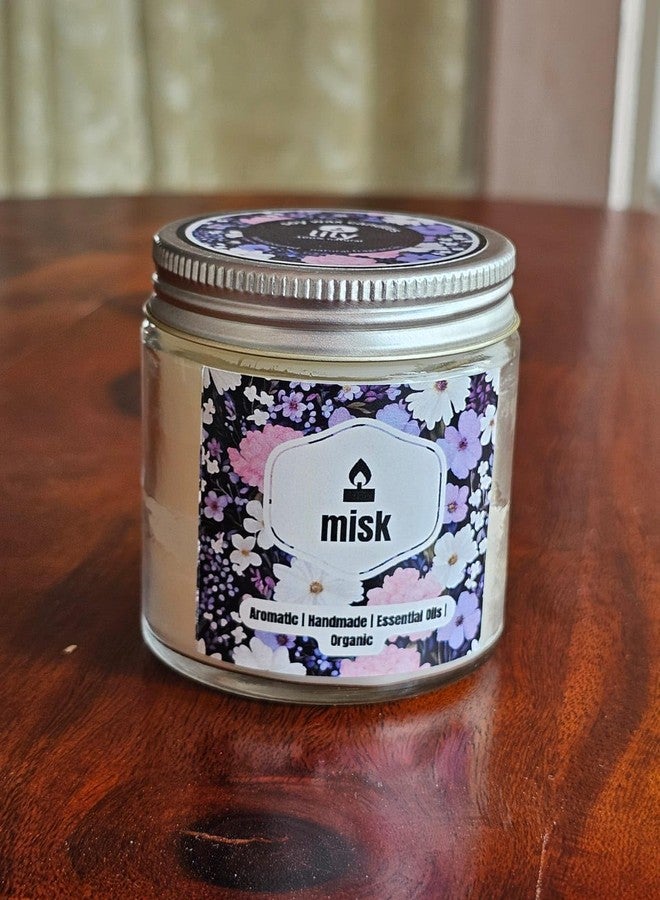 Misk Soy Wax Lily Scented Candles, Handmade, Aromatic - Image 3