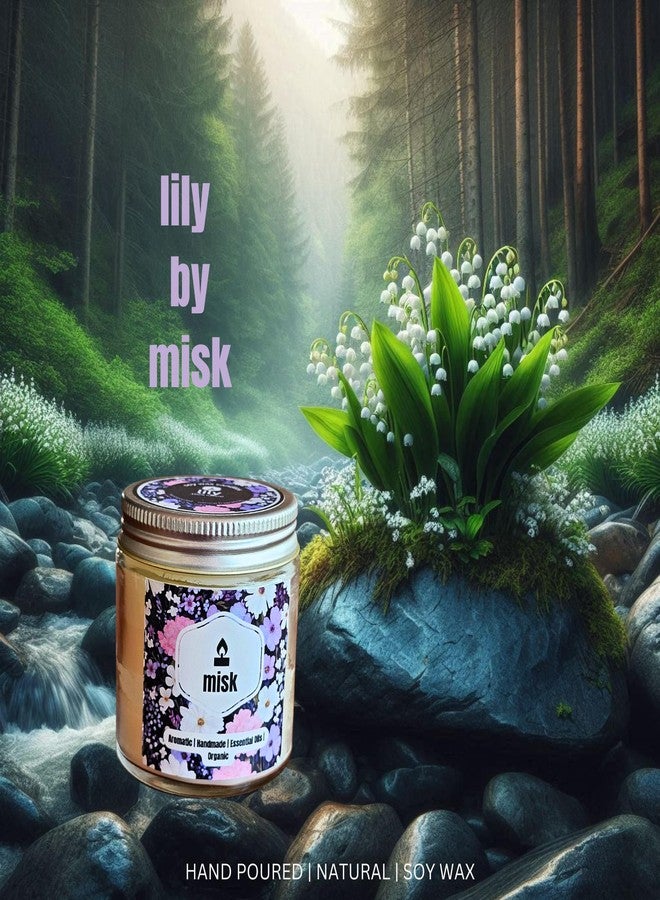 Misk Soy Wax Lily Scented Candles, Handmade, Aromatic - Image 4