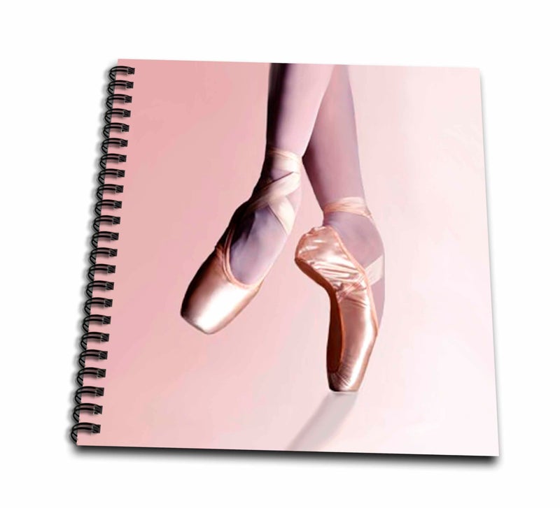 3dRose db_1277_1 Ballet Slippers Drawing Book, 8 by 8-Inch