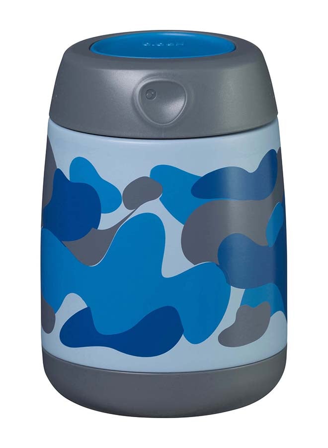 b.box Toddler Insulated Food Jar Mini 210 ML, Blue Camo Print - Image 1