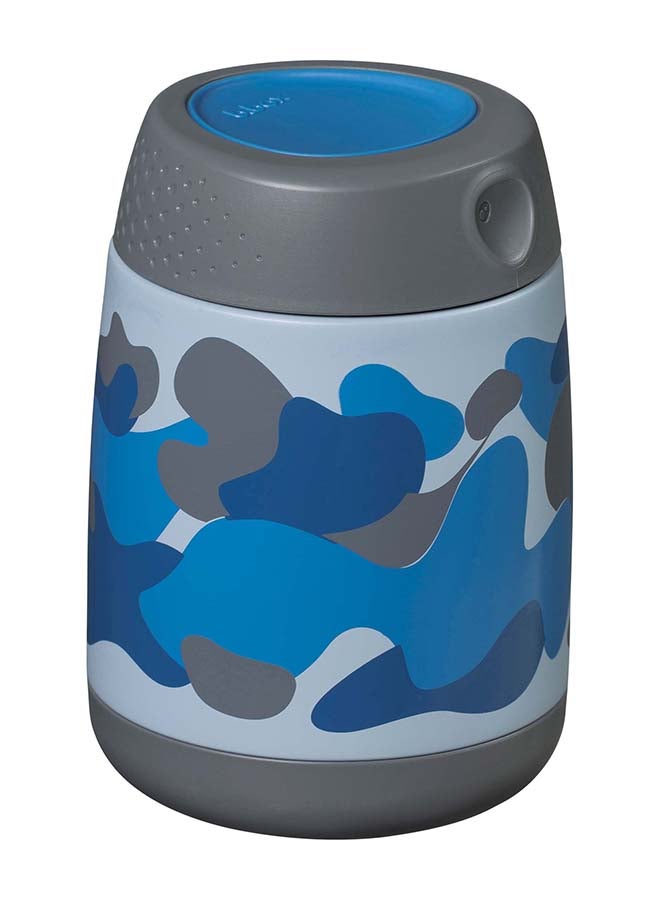 b.box Toddler Insulated Food Jar Mini 210 ML, Blue Camo Print - Image 2