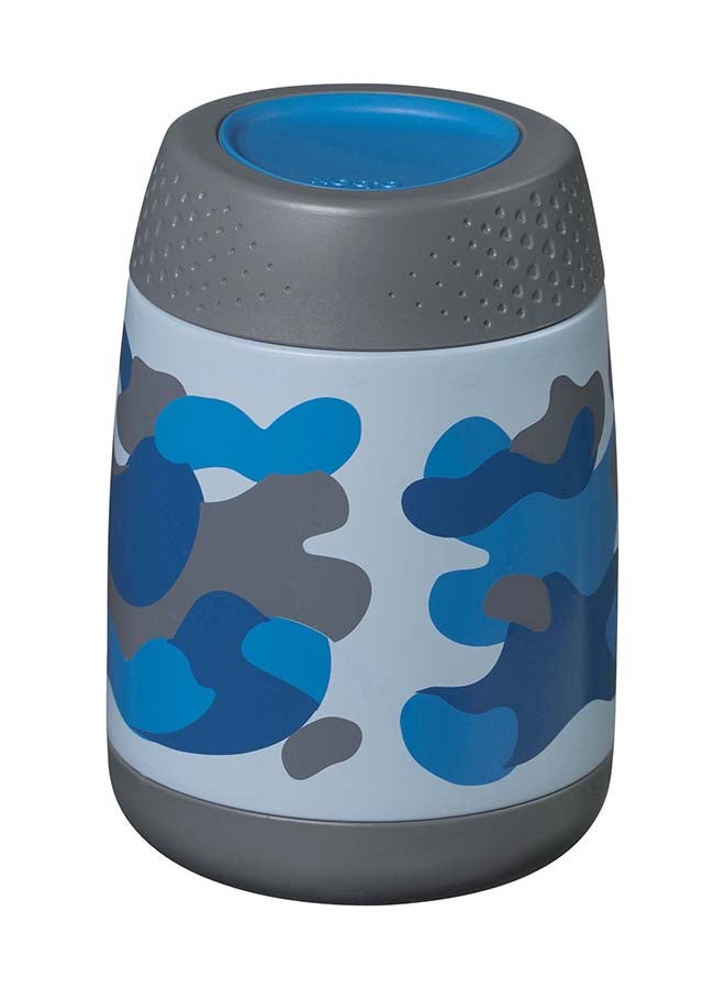b.box Toddler Insulated Food Jar Mini 210 ML, Blue Camo Print - Image 3