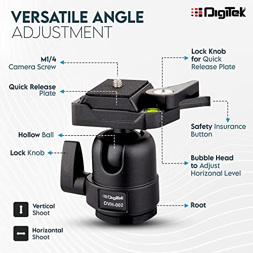 DIGITEK® (DVH 002) Digitek Lightweight Ball Head with Quick Release Plate - Image 5