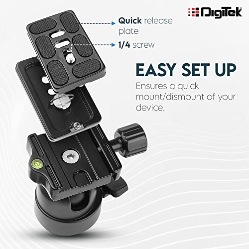 DIGITEK® (DVH 002) Digitek Lightweight Ball Head with Quick Release Plate - Image 4