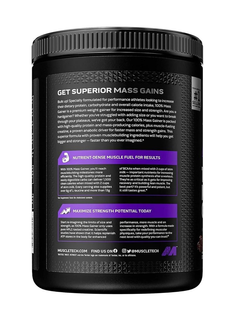 MuscleTech 100% Mass Gainer High Protein Mass Gainer Chocolate Fudge Brownie 5.15 Lbs, 2.33kg - Image 2
