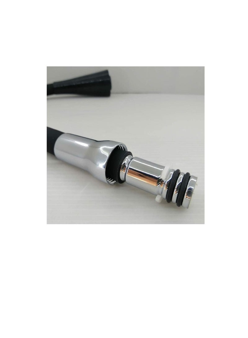 نوفيكس صنبور حوض مطبخ قابل للانحناء قابل للانحناء 360 درجة أنبوب خارجي ملون لحنفية المطبخ (أسود - NSBF-SP002BLK) - Image 3