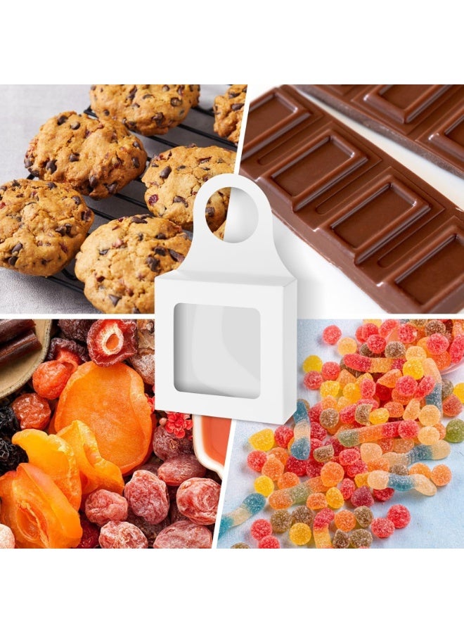 10pcs Kraft Paper Wine Bottle Box Packaging with Window Handle Hanging Foldable Gift Wine Accessories Set Folding White Bag for Kitchen Restaurant Engagement Christmas Mother's Day - Image 3