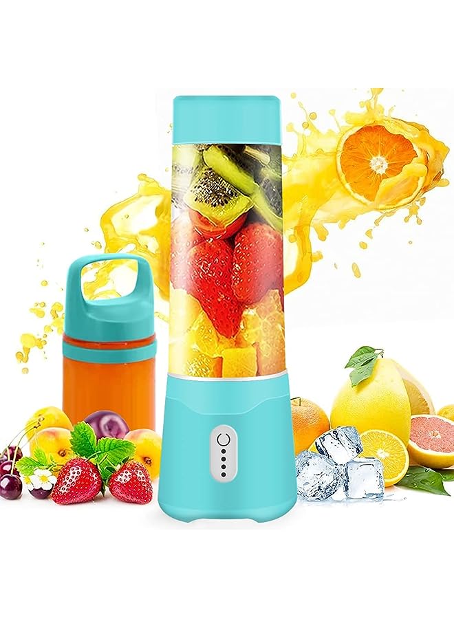 vesus Personal Blender Mini Fruit Juicer, Electric Bottle Blender for Shakes Smoothies with 2 Cup Lid 300/500ml, Handheld Travel Blender USB Rechargeable Juice Mixer Maker Cup for Sports Home Gym - Image 1