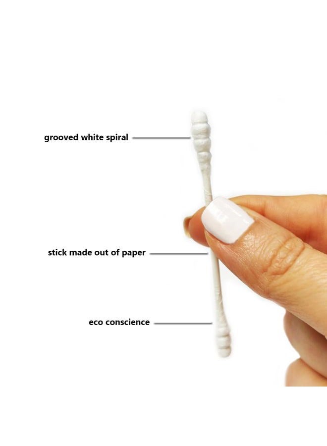 Generic 300ct Cotton Swabs Double Grooved Tipped Applicator Q Tip Safety Ear Wax Remover,White - Image 3