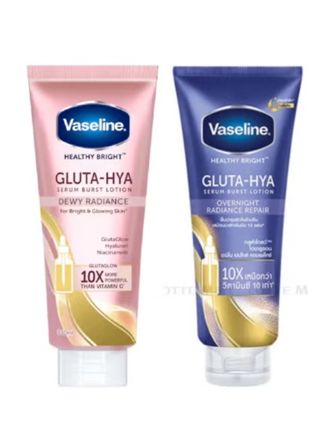 Vaseline Gluta Haya Overnight Radiance Repair Serum-Enriched Lotion 330ml - Image 1