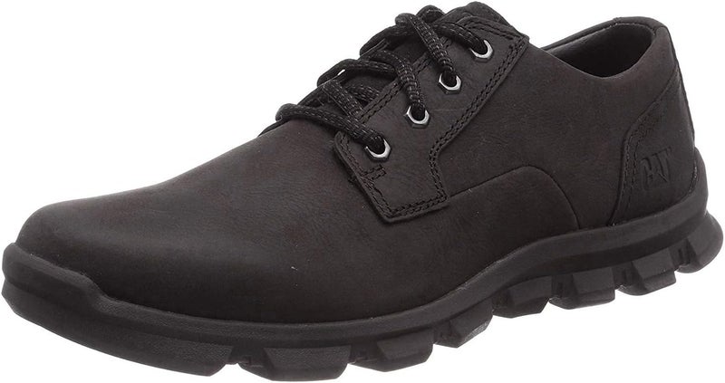 CATERPILLAR أحذية جلدية سوداء للرجال مع أربطة - Image 1