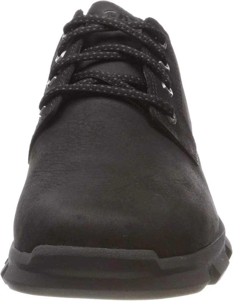 كاتربلر Men's Black Leather Lace-Up Shoes