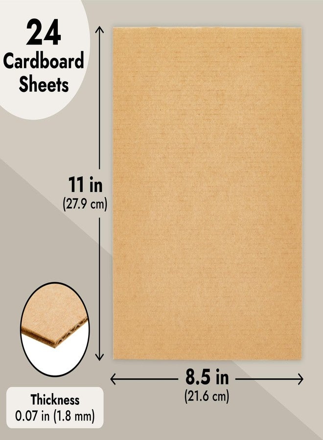 Juvale Corrugated Cardboard Sheets Inserts for Packing, Mailing, Crafts (Kraft Brown, 8.5 x 11 Inches) -24-Pack - Image 4
