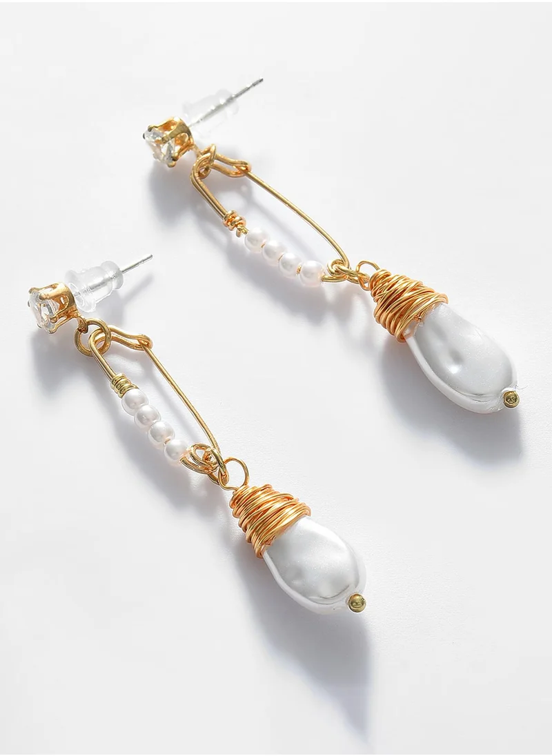 SOHI Contemporary Drop Earrings