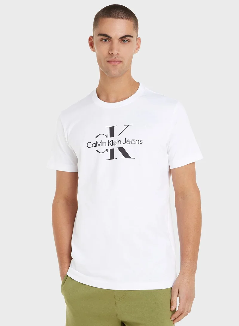Calvin Klein Jeans Disrupted Outline Monologo T-Shirt