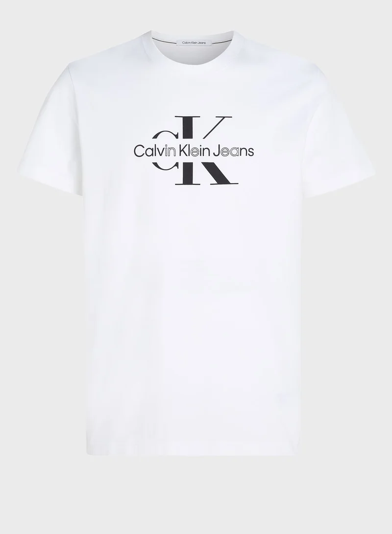 Calvin Klein Jeans Disrupted Outline Monologo T-Shirt