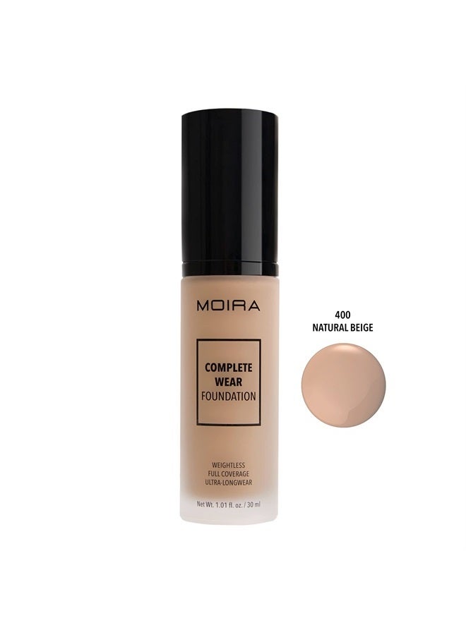 moira Complete Wear Foundation (400, Natural Beige) - Image 1