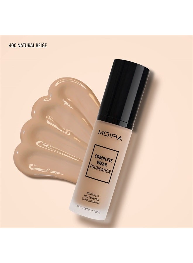 moira Complete Wear Foundation (400, Natural Beige) - Image 2