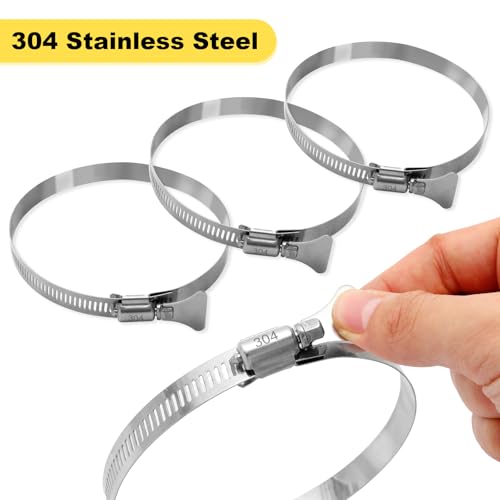 Nicalas 2-1/2"x10'Dust Collection Hose,2 1/2 Inch Dust Collection Tube with 304 Stainless Steel Hose Clamps,PVC 2.5 Collector Flexible Tube- Puncture Resistant - Image 5