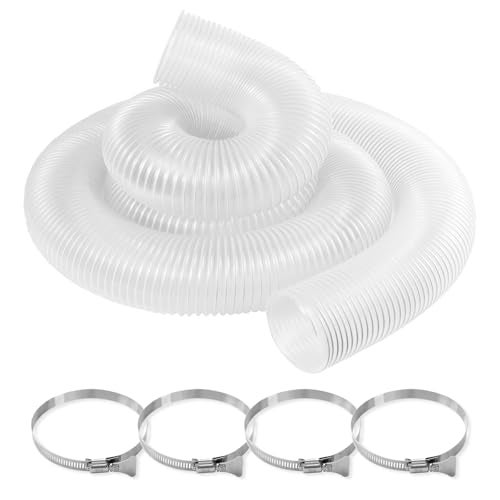 Nicalas 2-1/2"x10'Dust Collection Hose,2 1/2 Inch Dust Collection Tube with 304 Stainless Steel Hose Clamps,PVC 2.5 Collector Flexible Tube- Puncture Resistant - Image 1