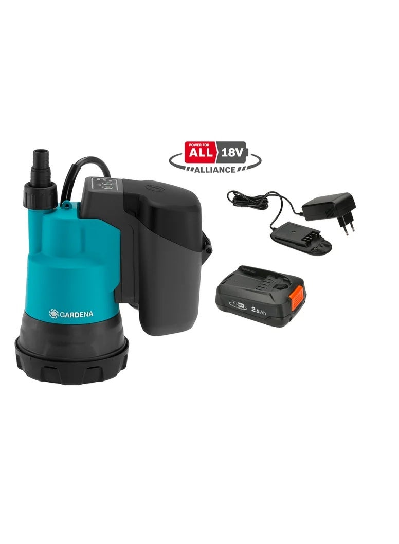 GARDENA west Battery Clear Water Submersible Pump 2000/2 18V P4A - Image 1