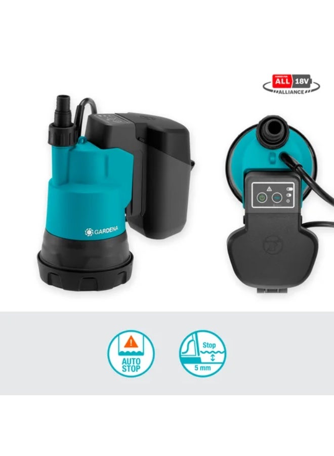 GARDENA west Battery Clear Water Submersible Pump 2000/2 18V P4A - Image 3
