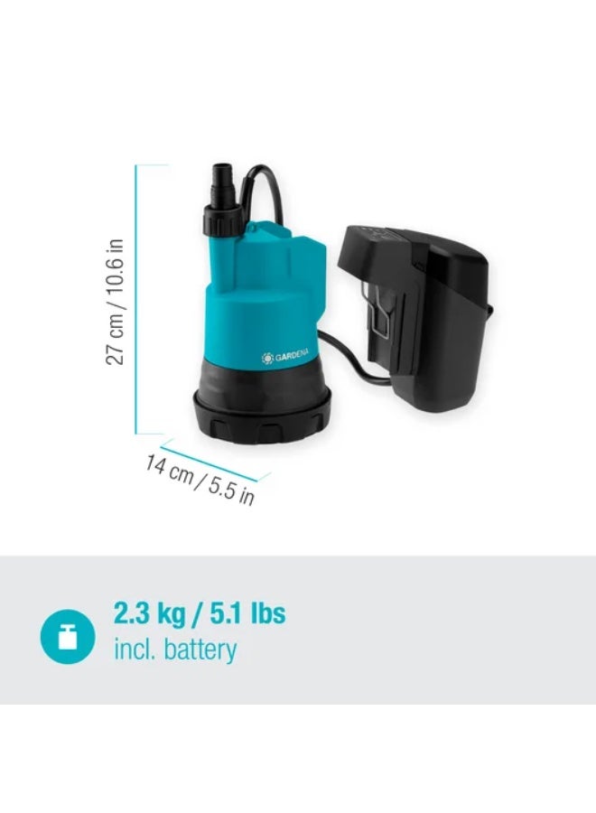GARDENA west Battery Clear Water Submersible Pump 2000/2 18V P4A - Image 4
