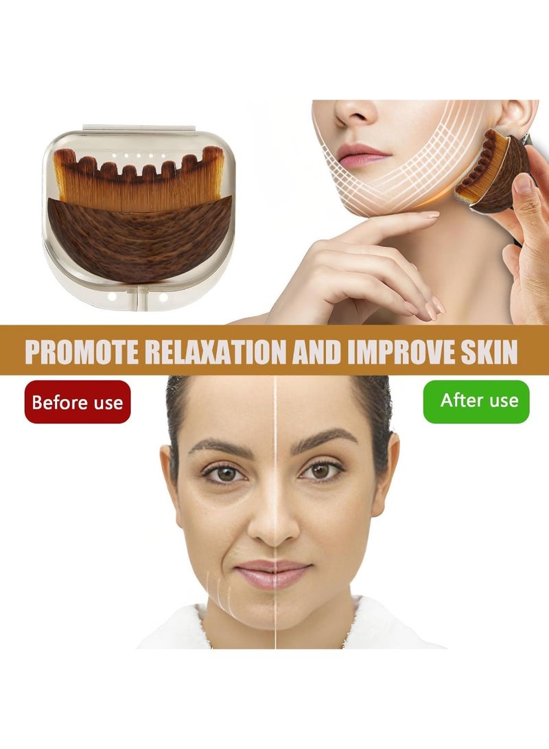 saykfoe Lymphatic Contour Face Brush: Facial Soft Dry Brush - Drainage Massager for Face Chin - Image 4