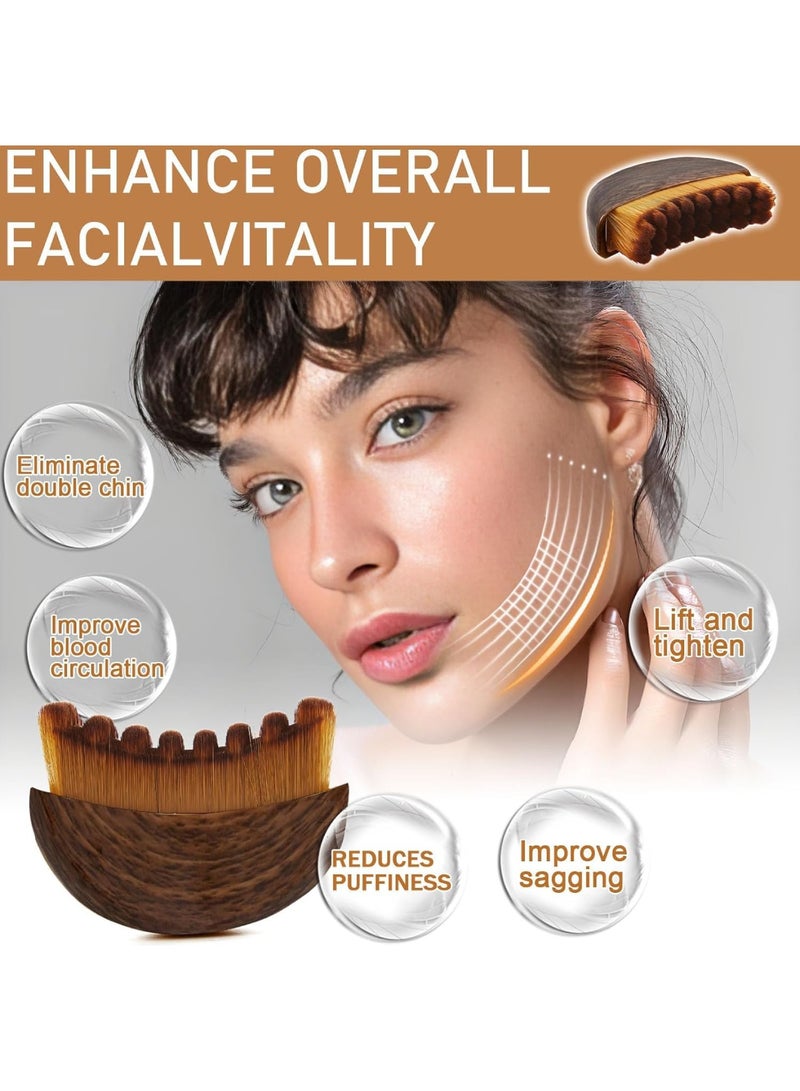 saykfoe Lymphatic Contour Face Brush: Facial Soft Dry Brush - Drainage Massager for Face Chin - Image 3
