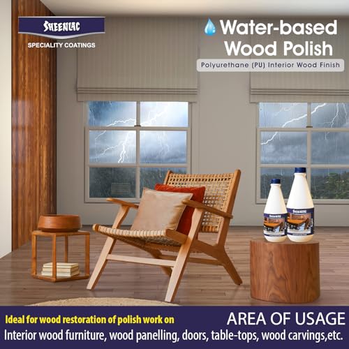 Sheenlac Water Based Wood Varnish 500ml — Glossy Finish | Odorless & Non-Flammable | 100% Lead-Free | Quick Dry | High Water Resistance | Eco-Friendly Interior Polish for All Furniture - Image 5
