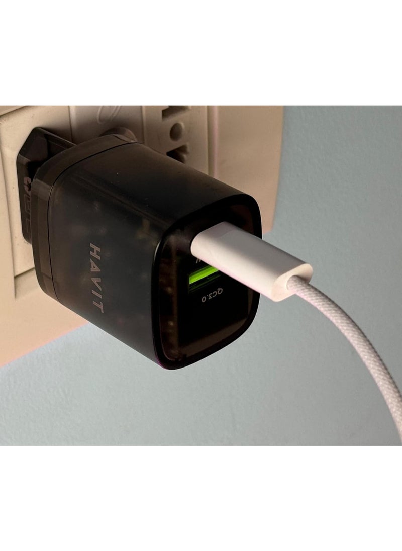havit Havit UC303 Mobile series GaN – 30W Travel charger – Black  - Image 3