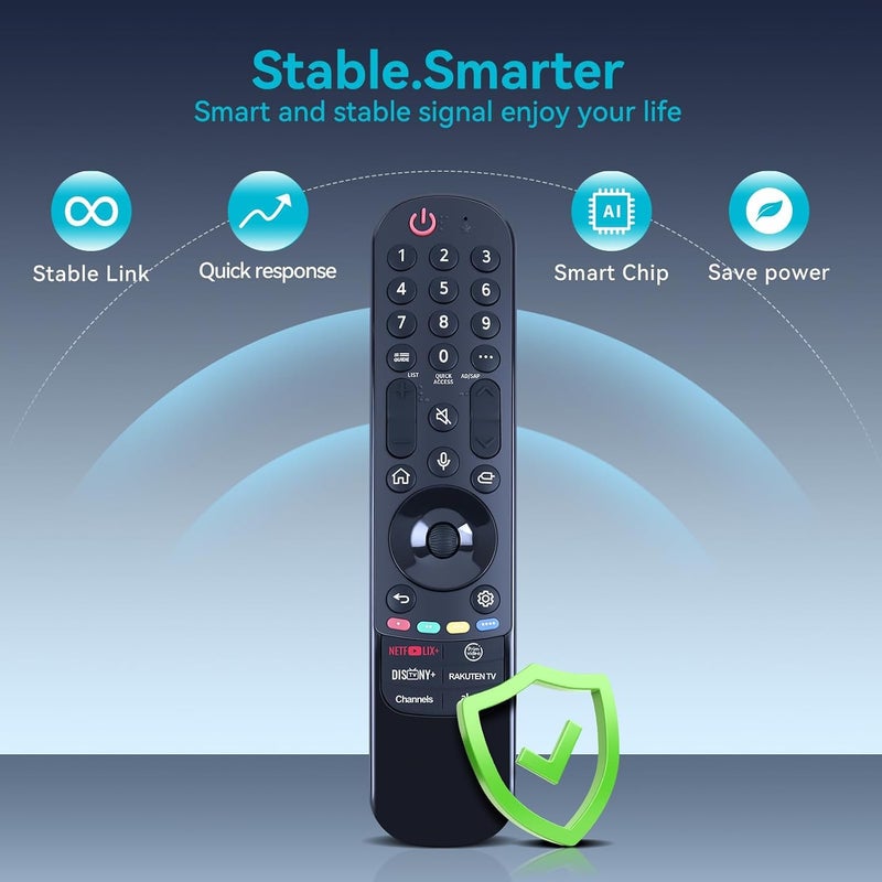 ZWP New MR23GA, AN-MR23GN Magic Replacement Voice Remote Control Compatible for LG TVs 2018 OLED Z3, G3, C3, B3, G2, C2, B2, A2, G1, C1, B1A1, W8,E8,C8,B8, AKB76043103 (with Voice Pointer Function) - Image 2