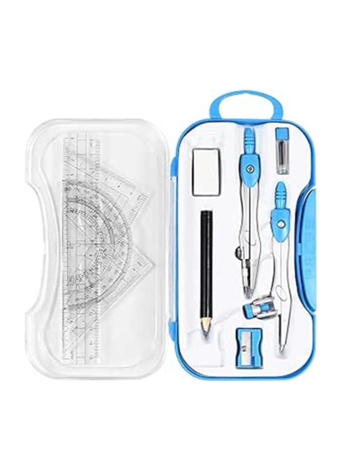 Fanski - Math Geometry Kit Sets 10 Piece Student Supplies with Shatterproof Storage Box for Drafting and Drawings - Image 1